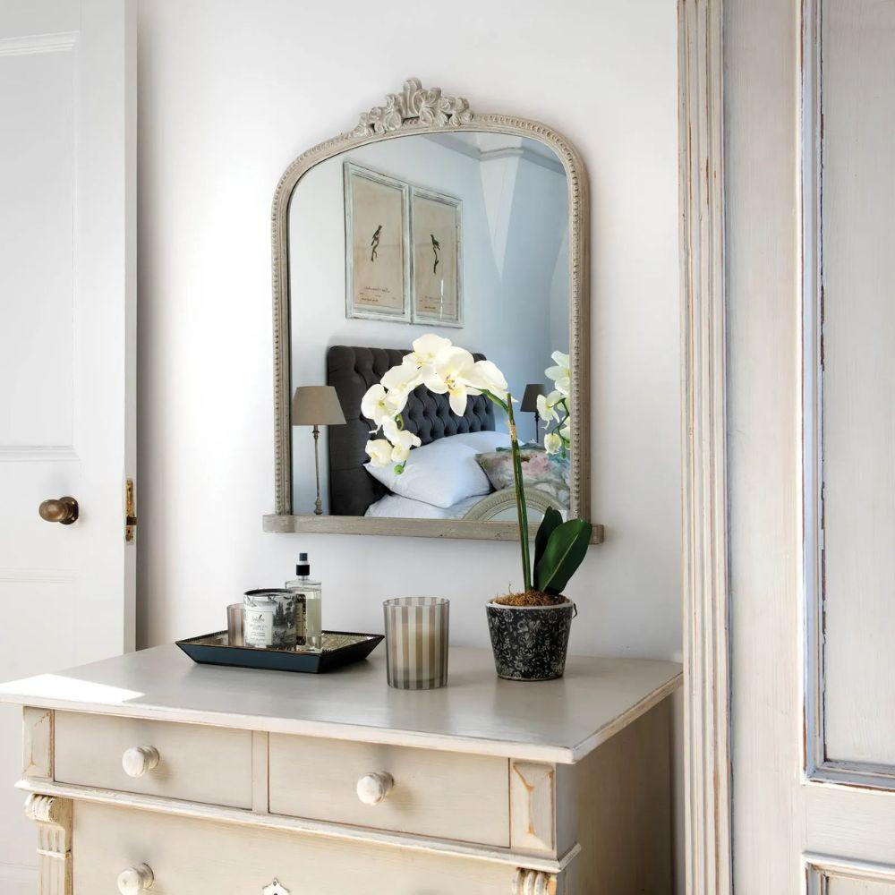 Dormer mirror with a Walton Ash finish