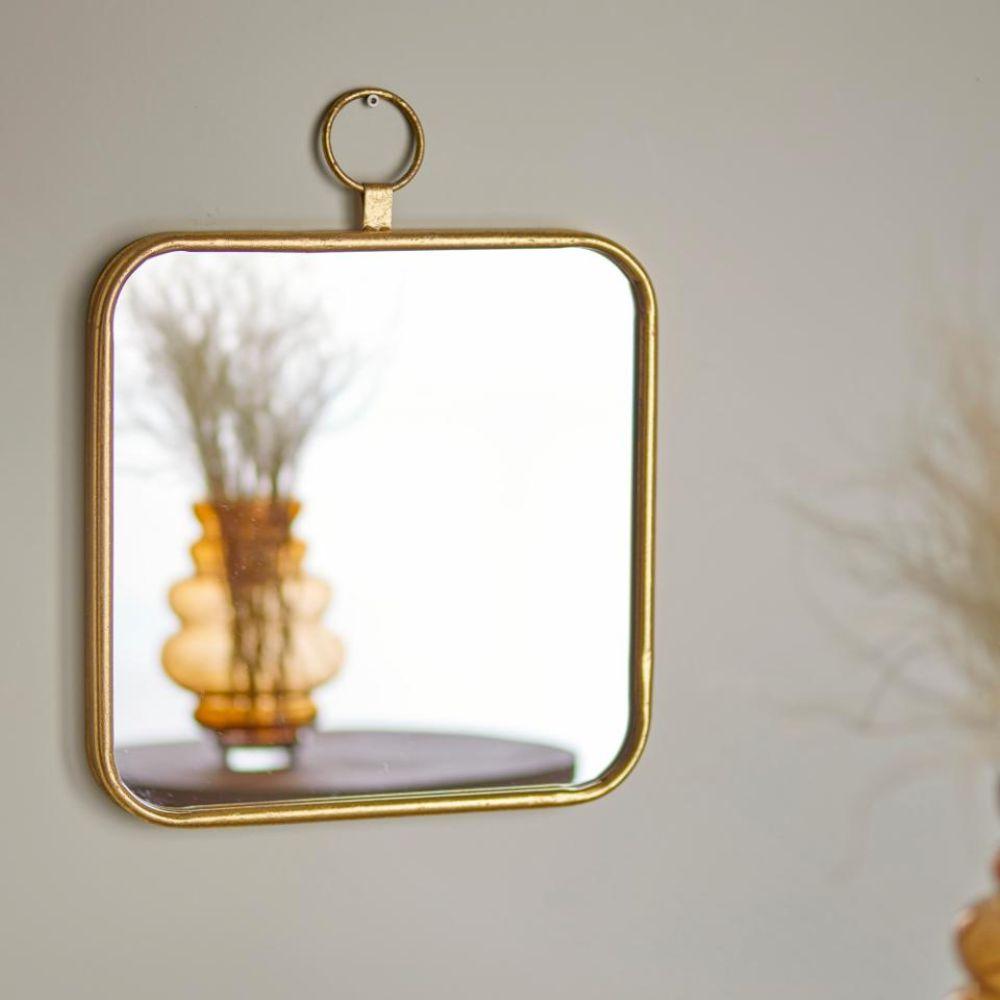 Jasmine Brass Metal Wall Mirror