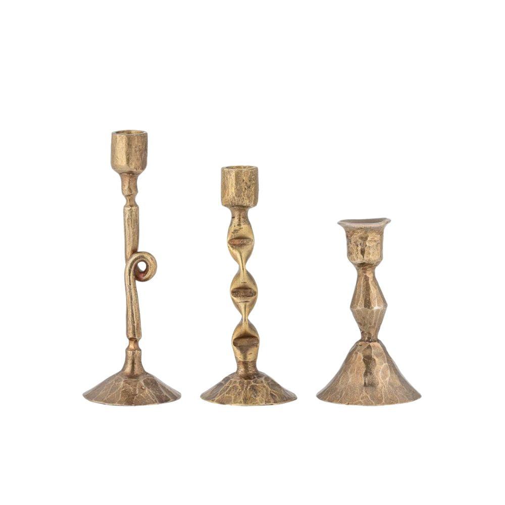 Elsa Candle Holder in Brass